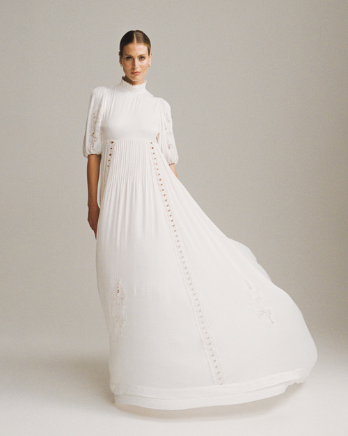 byTiMo | The Embroidered Lace Gown - Vintage White