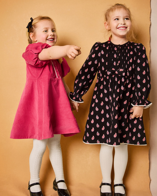 byTiMo | Baby Cord Ribbon Dress - Raspberry
