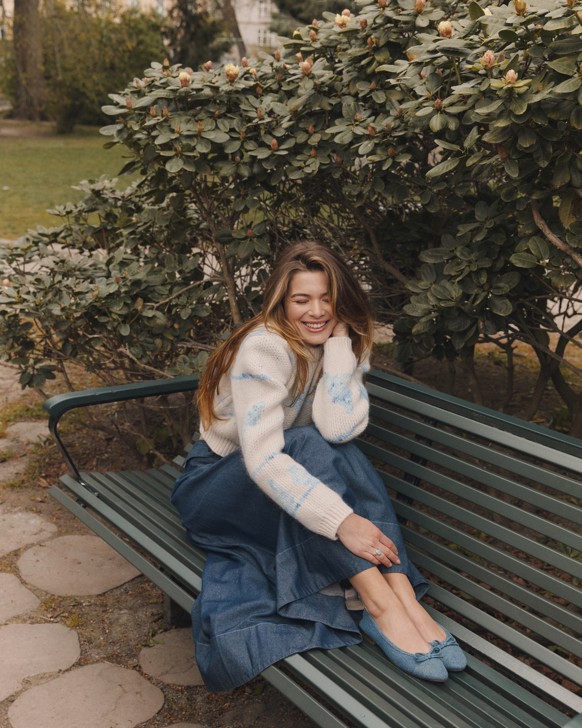 byTiMo | Jacquard Knit Sweater - Blue Birds