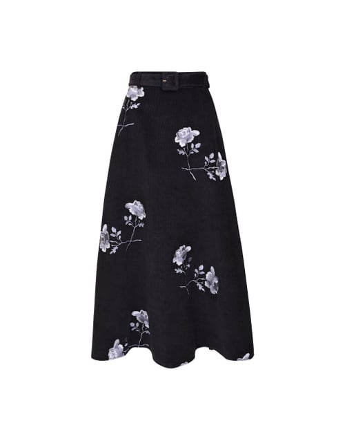 byTiMo | Cord Maxi Skirt - Black