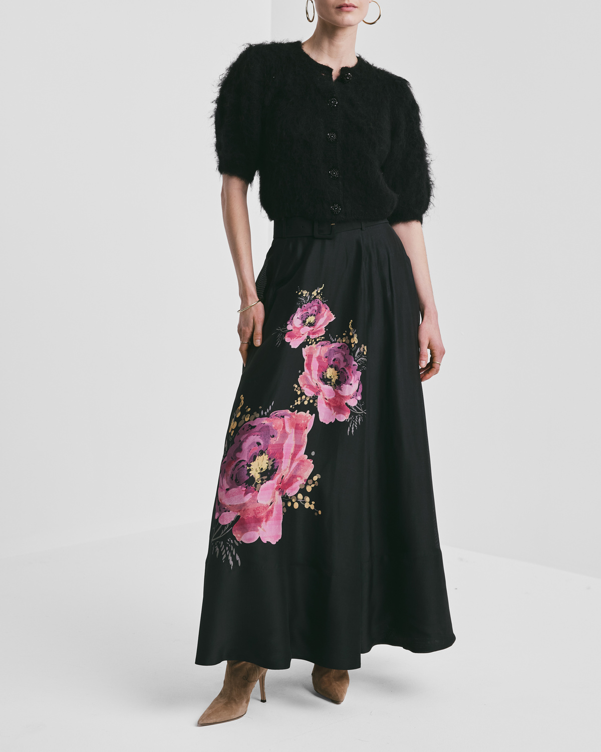 byTiMo | Striped Organza Maxi Skirt - Midnight Romance