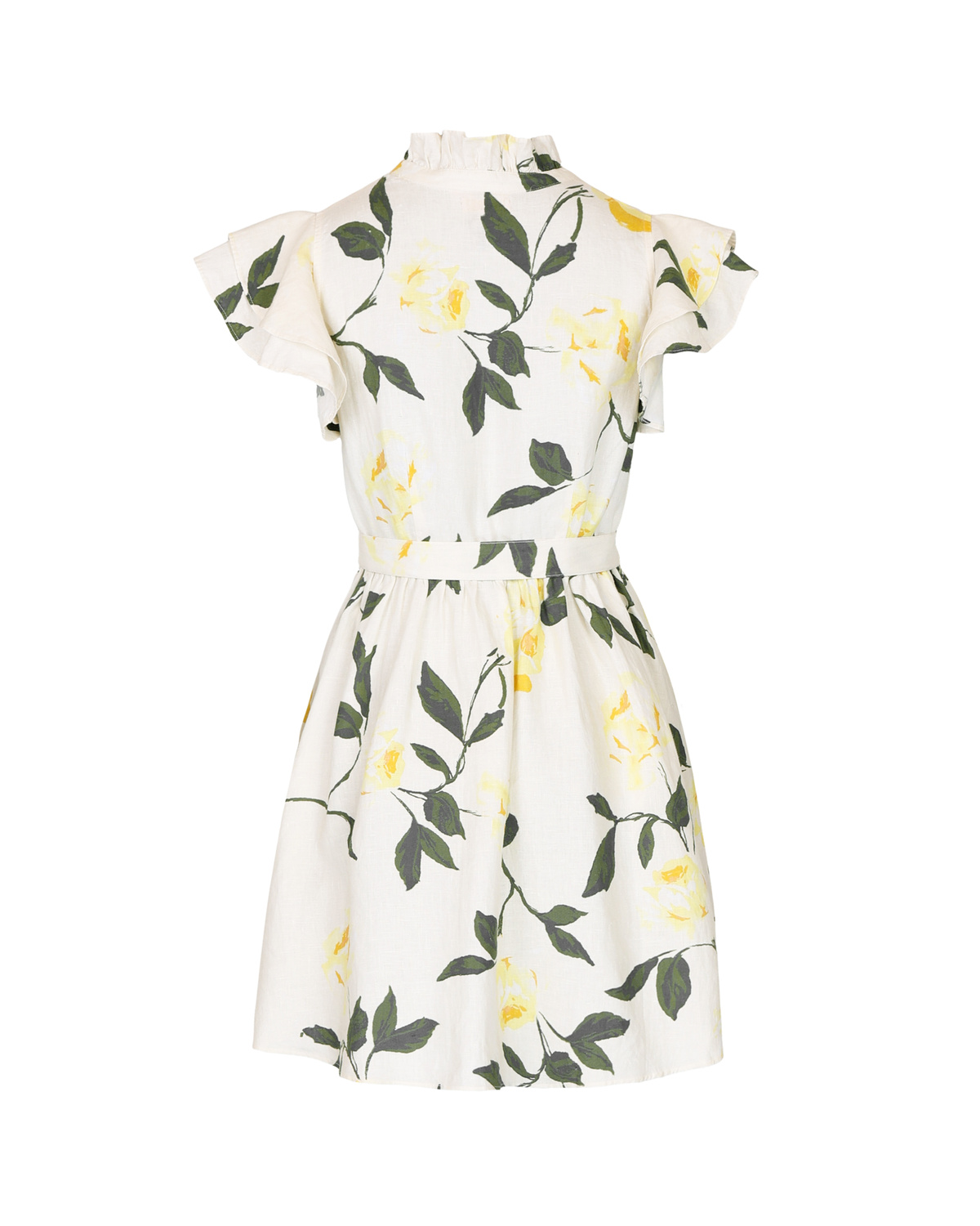 green linen halter neck dress Mint Velvet Green Beige Blend Halter Midi Dress | Size 02 | Green | Sleeveless