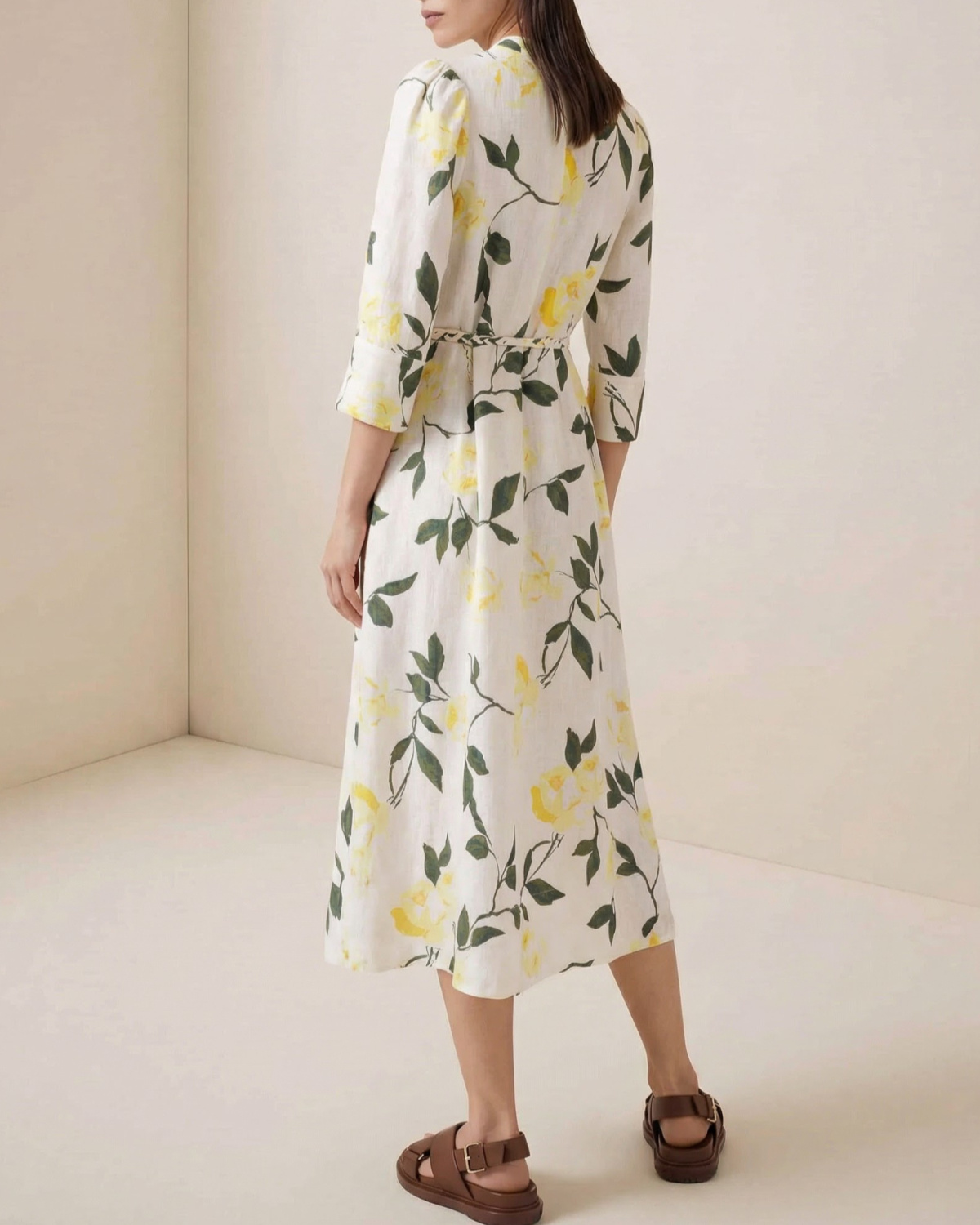 linen fall dresses Prairie Dress in Oat Linen M