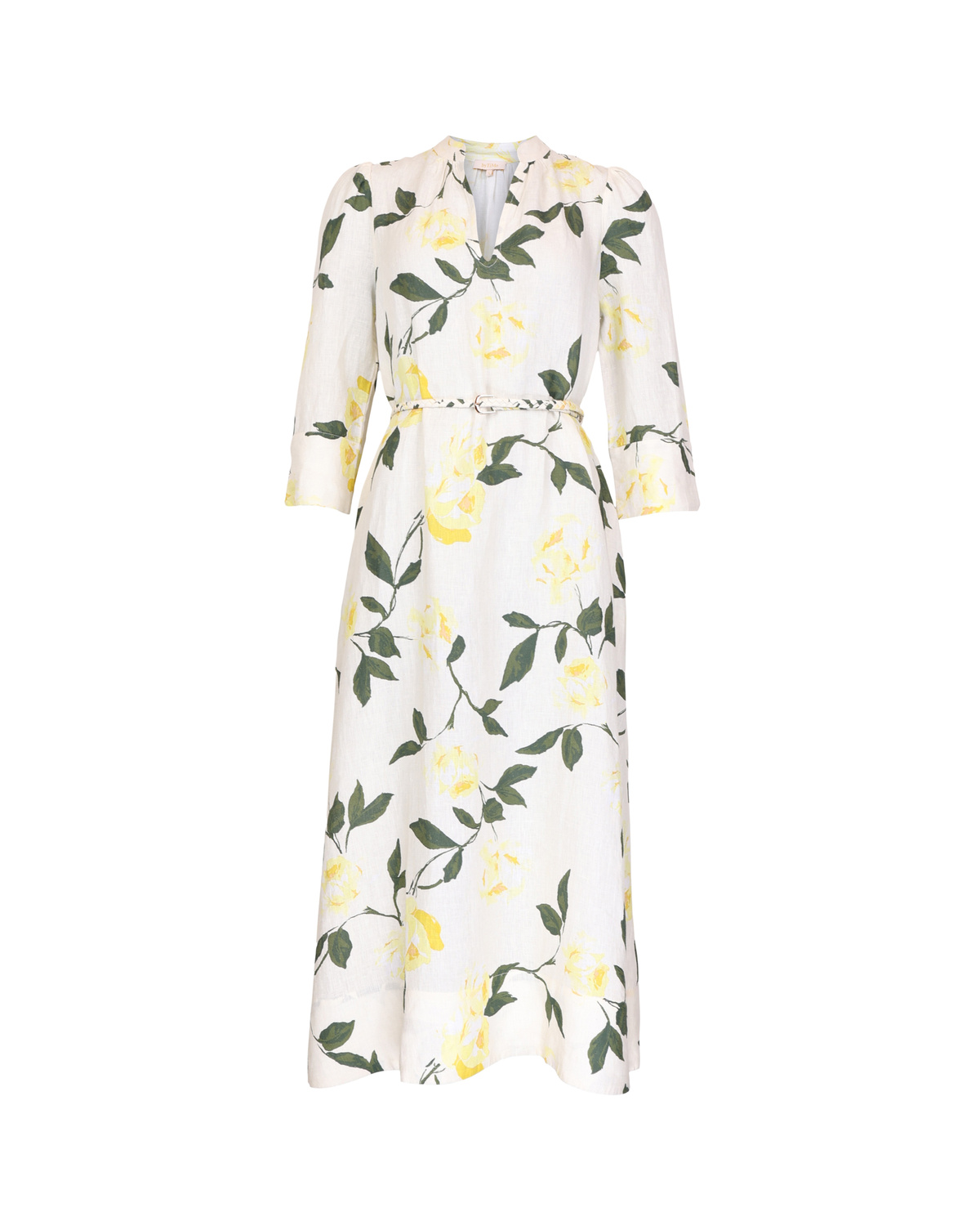 chinese dress ladies ByTiMo - Linen Button-Down Dress Rosette