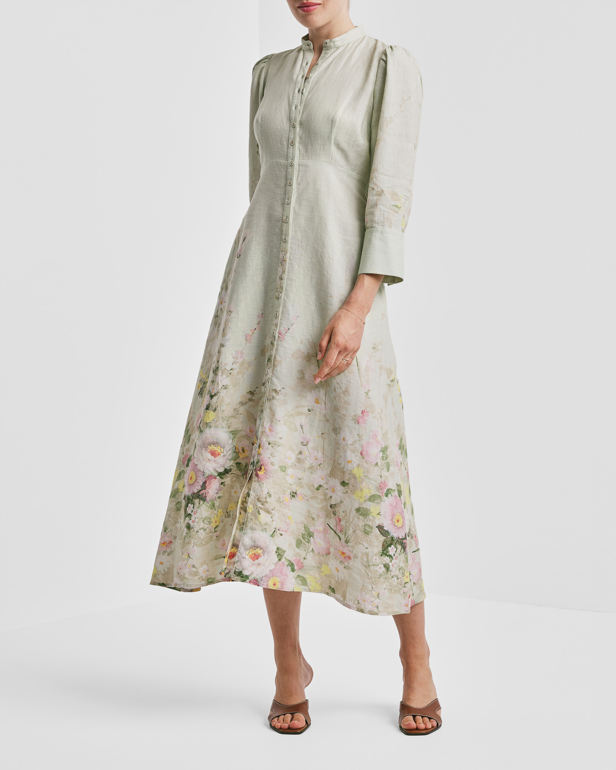 a line wedding dresses long sleeve Anemone main image 1