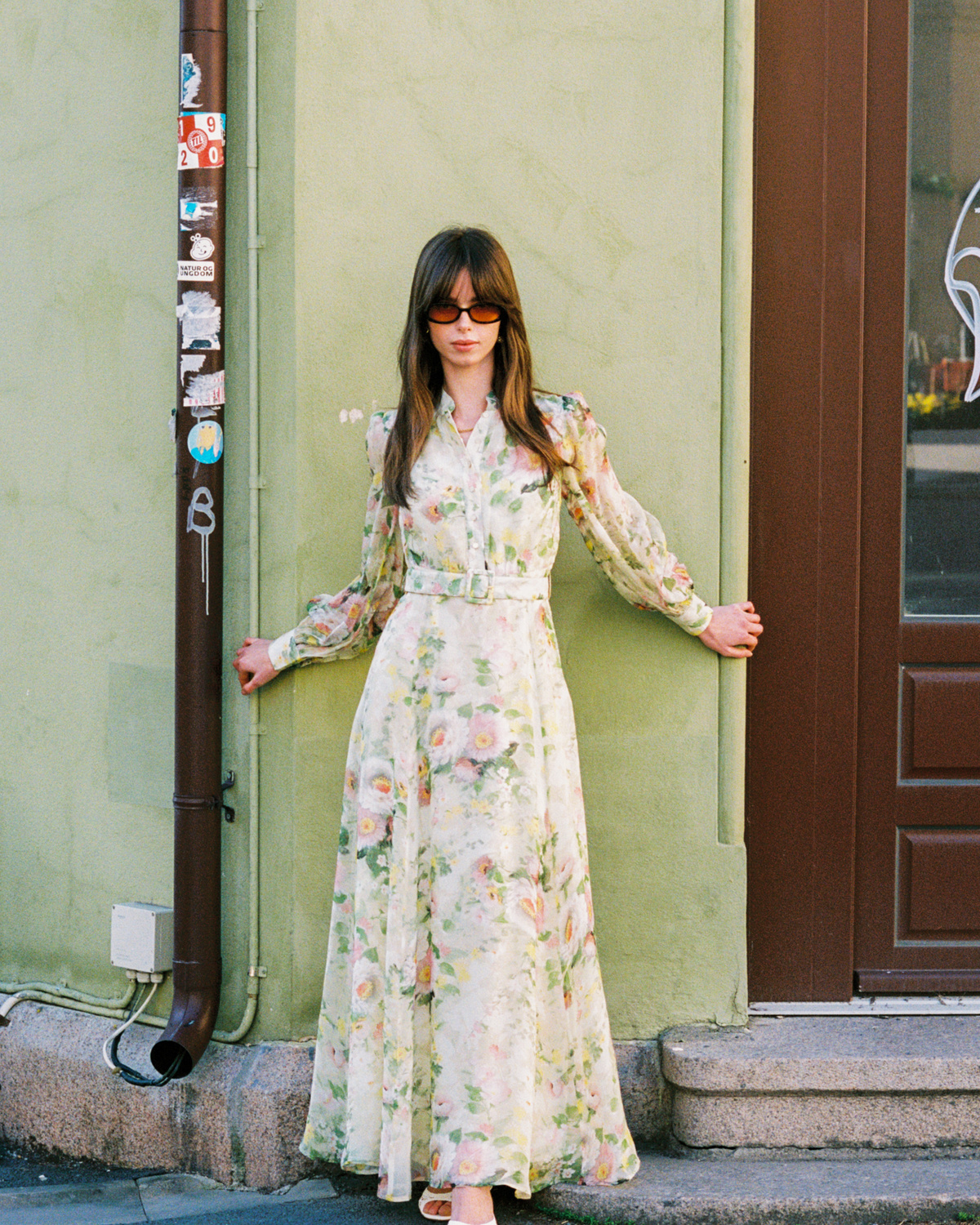 Organza Belt Dress - Watercolour Dreams Organza Belt Dress - Watercolour Dreams