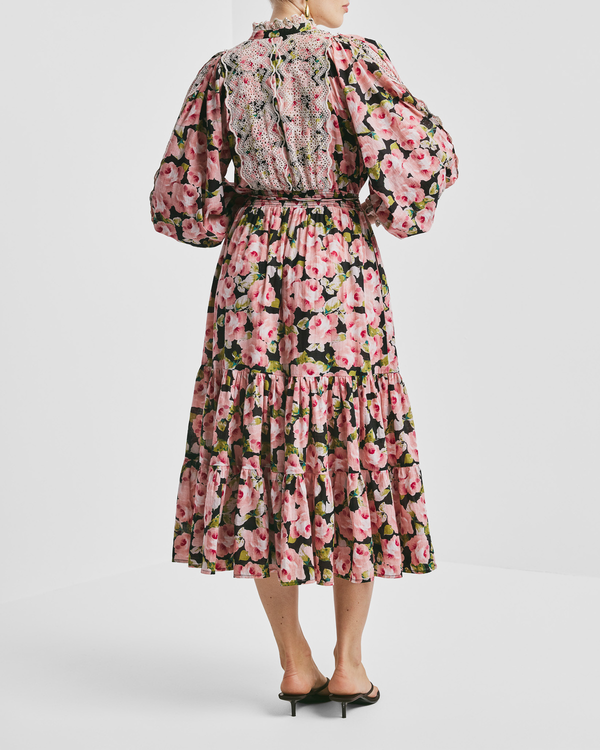 byTiMo | Cotton Slub Midi Dress - Rose Bouquet