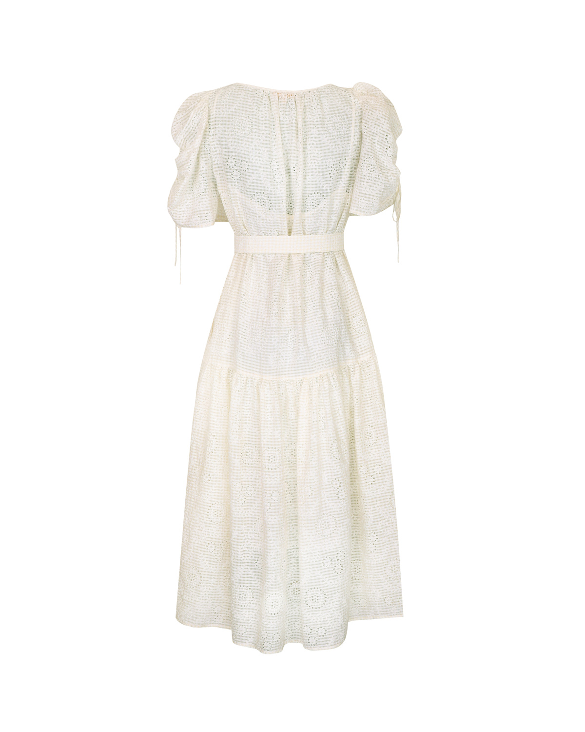 knee length dresses for ladies White Olson Belted Midi Dress main image 1