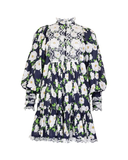 bytimo cotton slub maxi dress By Timo - Cotton Slub Maxi Dress Flower Buds