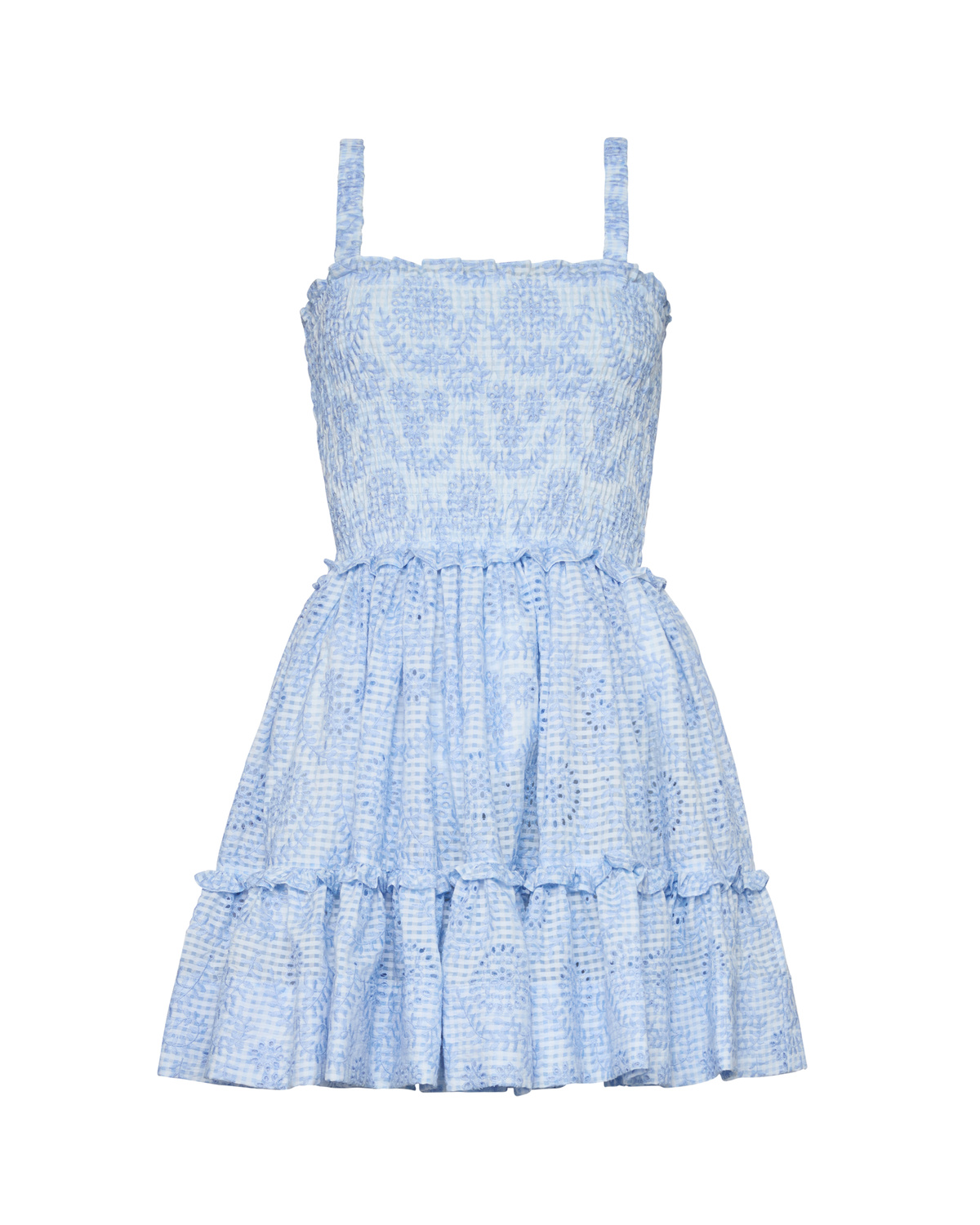 byTiMo | Checks Mini Dress - Light Blue