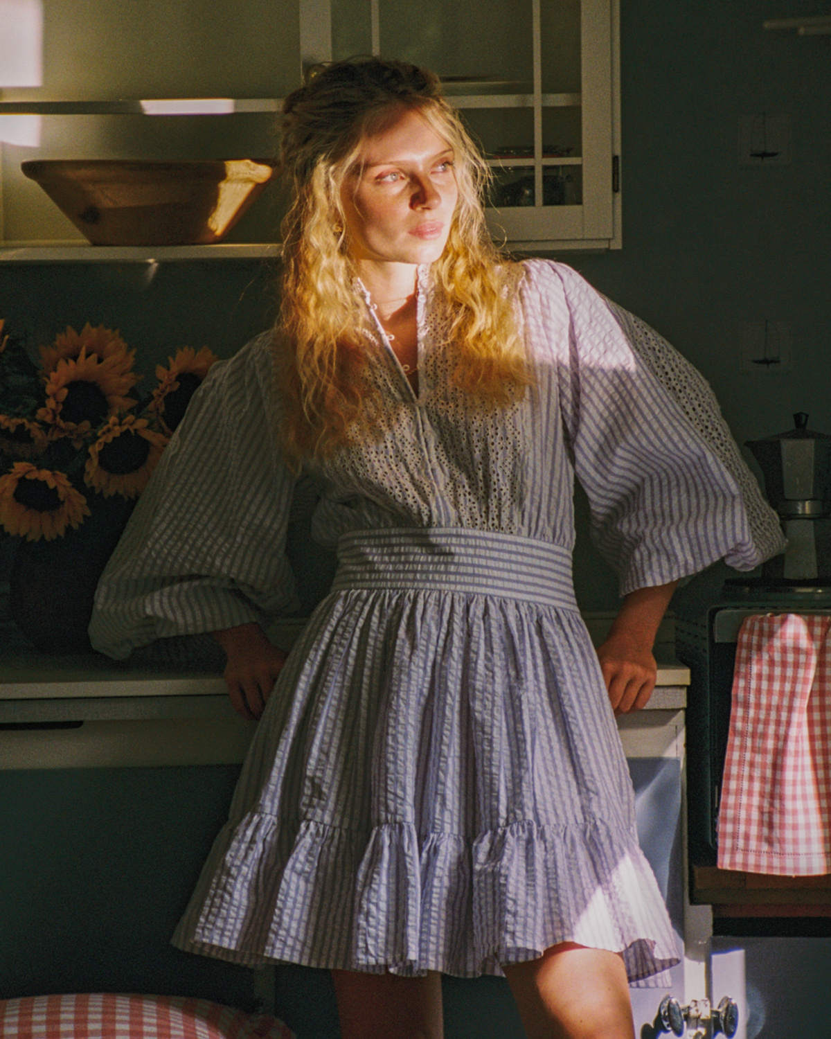 byTiMo | Seersucker Mini Dress - Lilac Stripe