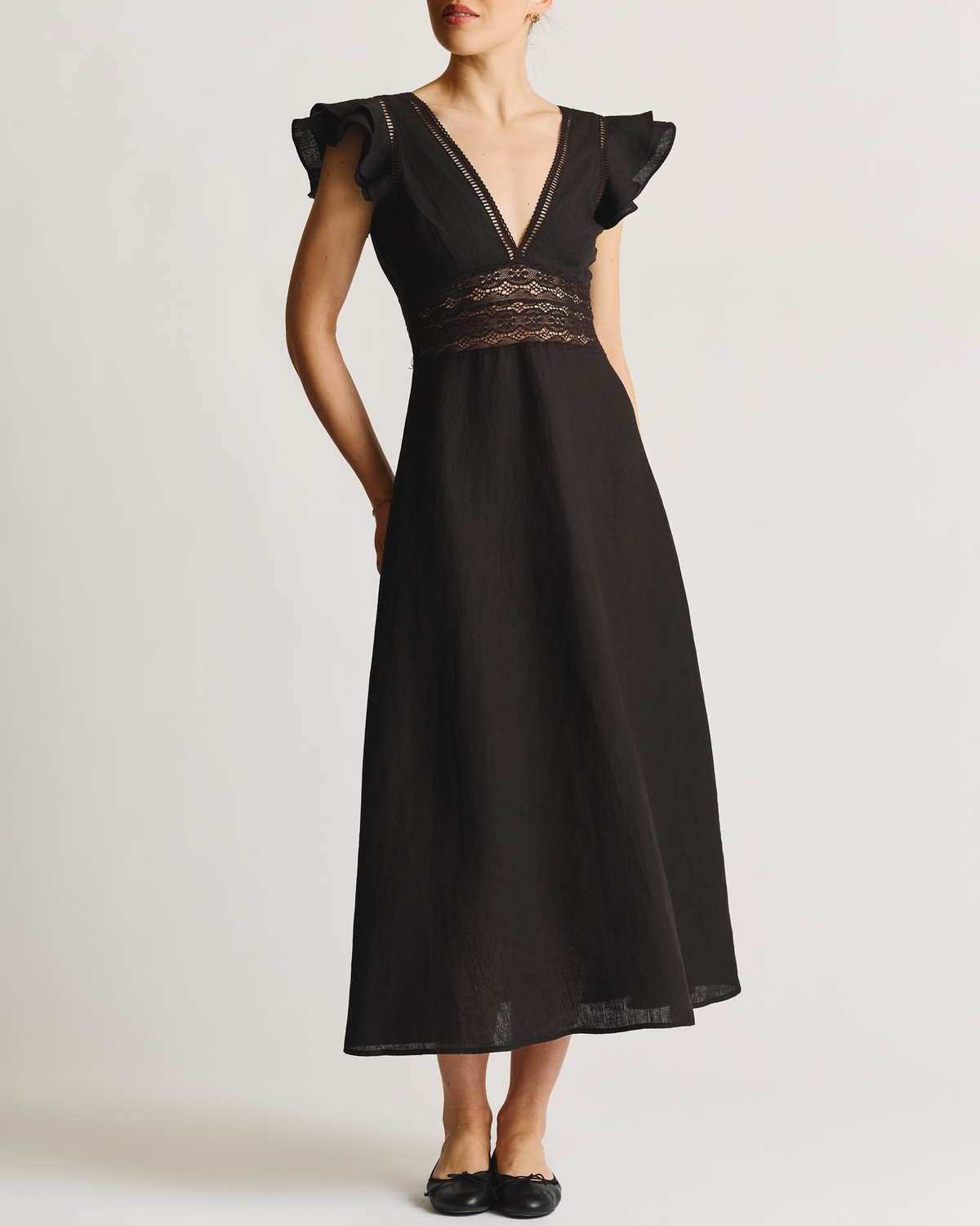 bytimo linen maxi dress byTiMo | Linen V-Neck Dress
