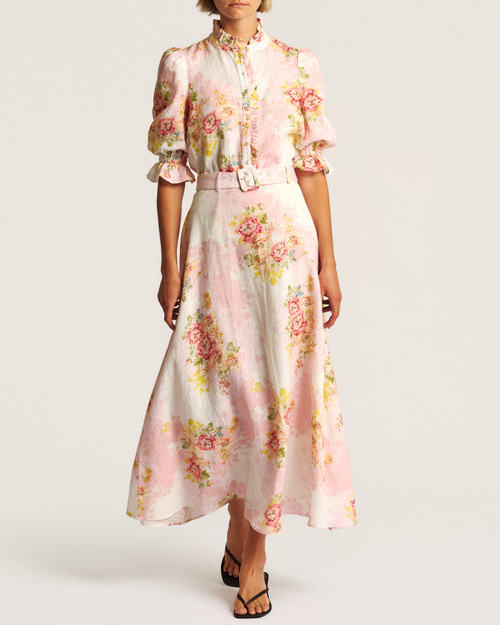 bytimo linen dress byTiMo | Linen Embroidered Ruffle Dress