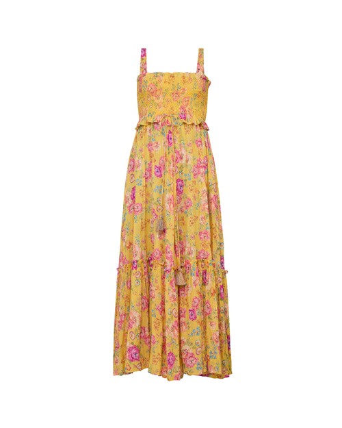 bytimo floral maxi dress Floral ruffled long dress