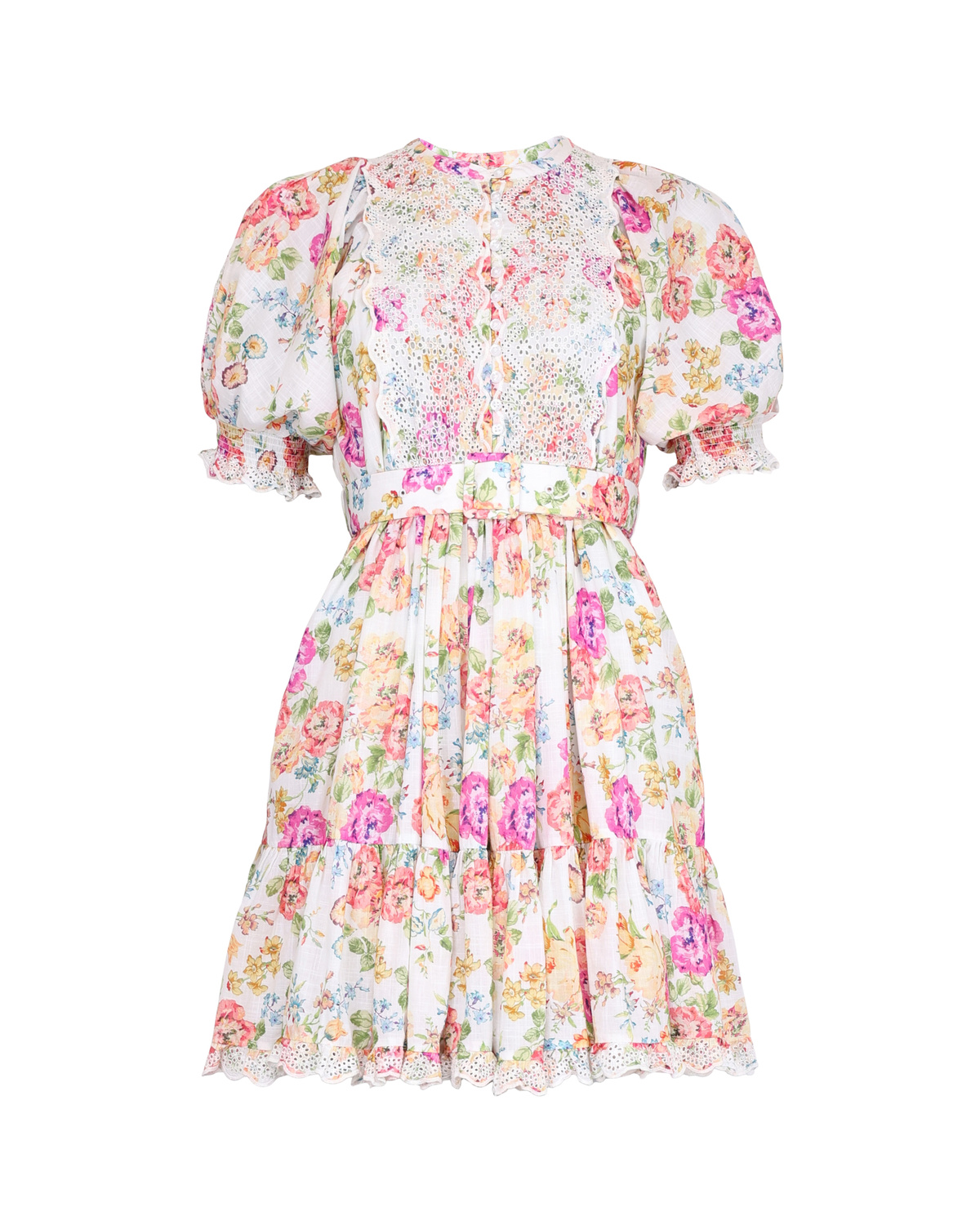 Cotton Slub Shift Dress - Flora