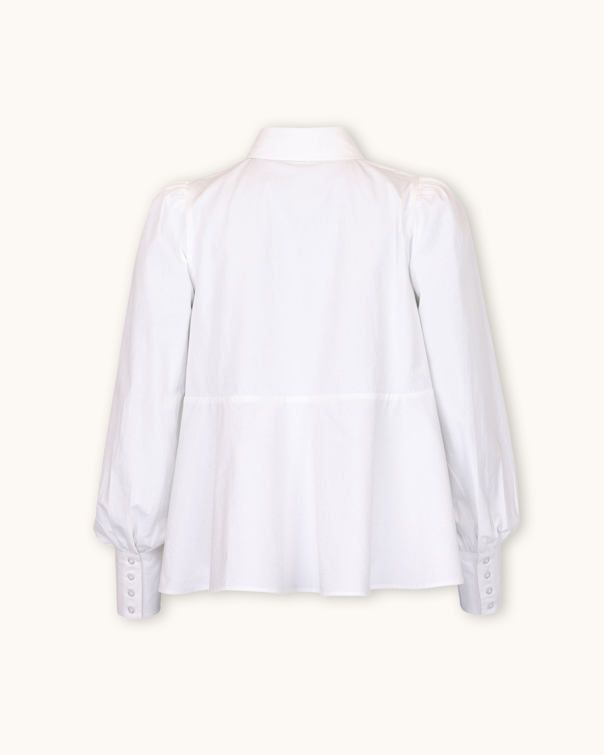 byTiMo | Poplin Peplum Blouse - White