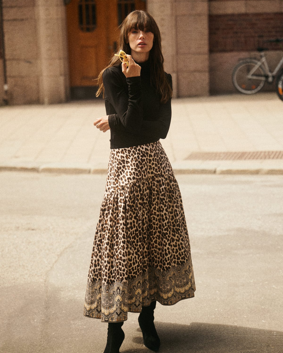 byTiMo | Taffeta Midi Skirt - Wild Paisley