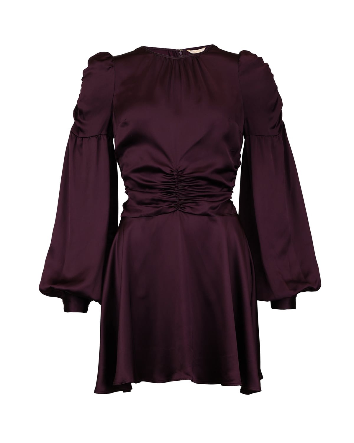 Satin Mini Dress - Burgundy