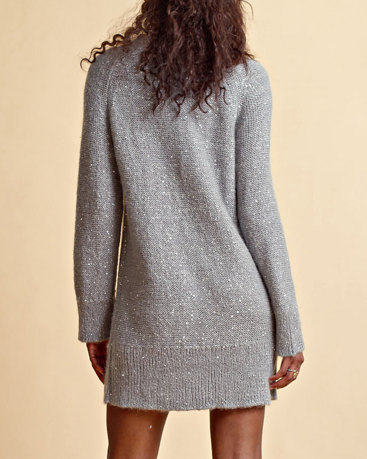 byTiMo Glitter Knit Dress Silver